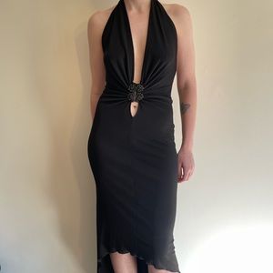 Y2K 90s Ema Savahl Halter Mini Dress Deadstock